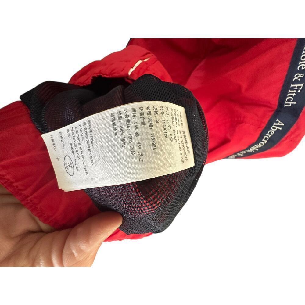 Abercrombie & Fitch Men's Red Black Long Sleeves Full Zip Utility Jacket Size S - Picture 4 of 5